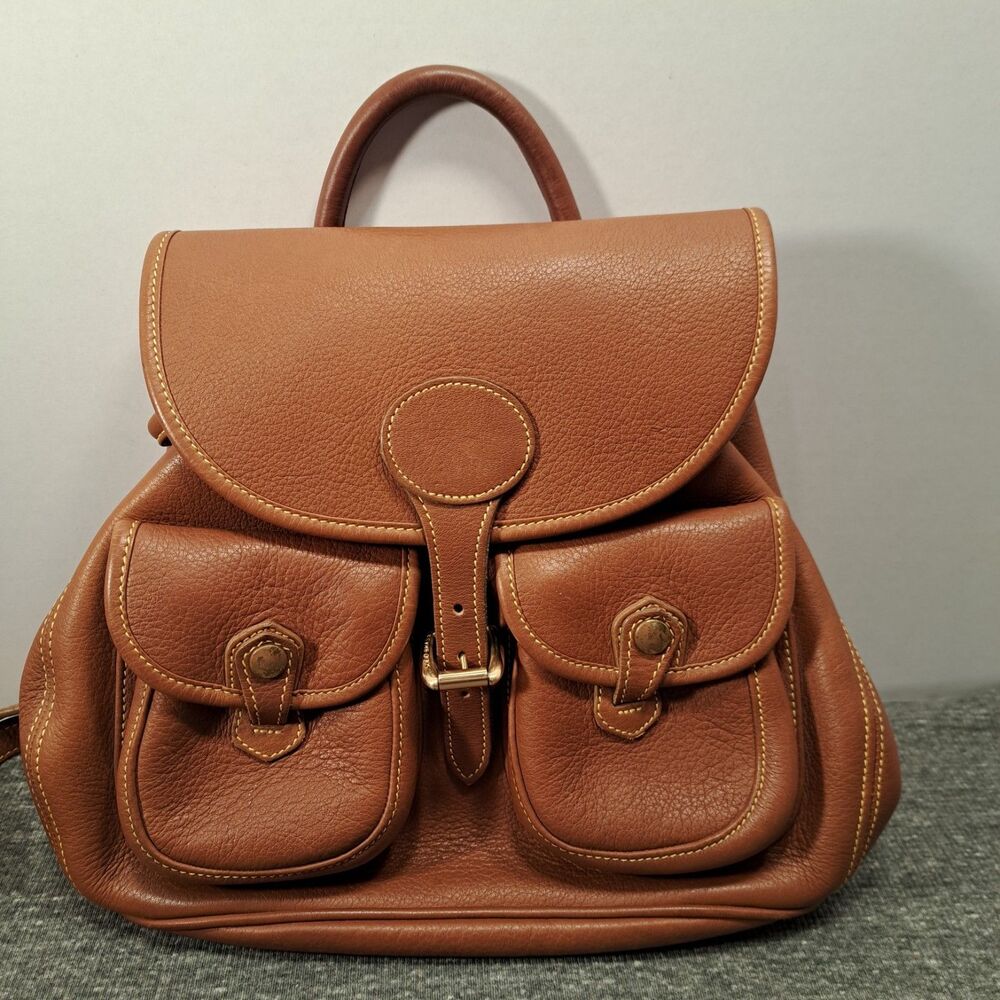 Dooney & Bourke Tan Leather Backpack